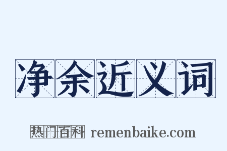 净余近义词是什么意思的图片